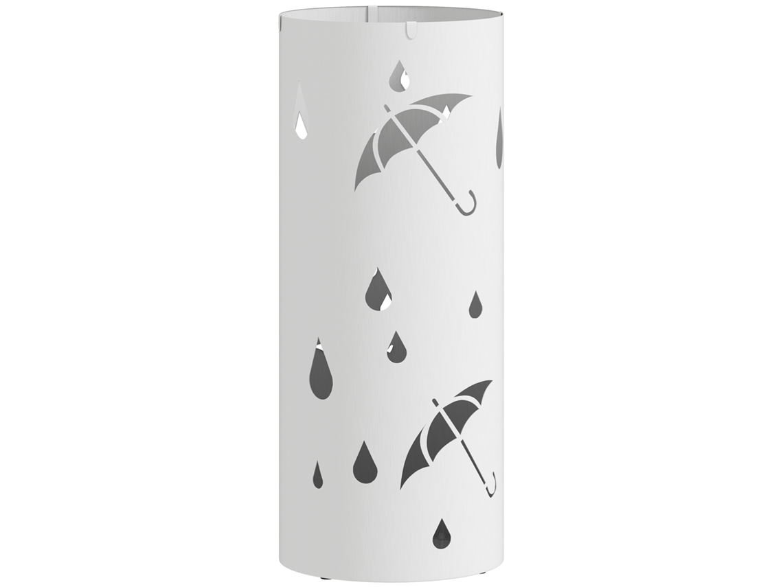 Suporte para Guarda chuvas, aço, formato Coluna, compartimento Removível, ø17x41cm, branco BTFORUS