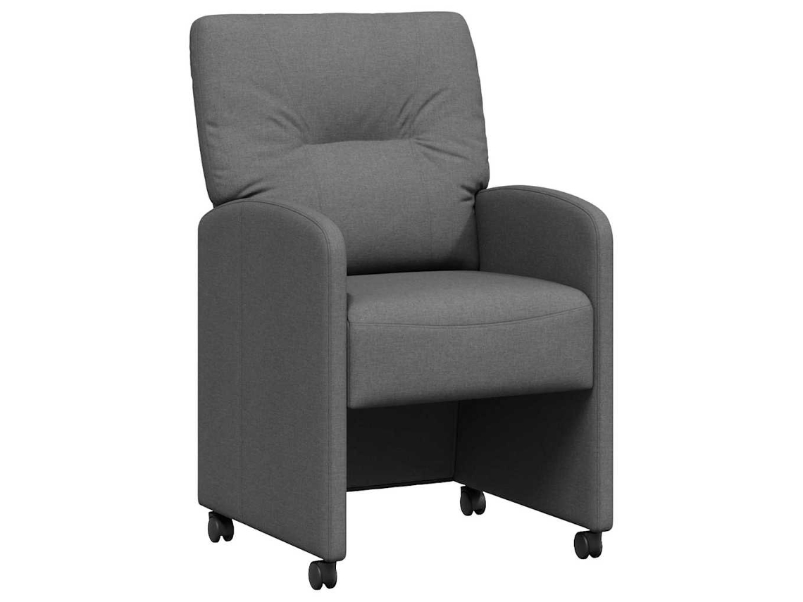Conjunto 2 Cadeira De Jantar Vidaxl Cinzento Poliéster (57 X 67 X 95 Cm)