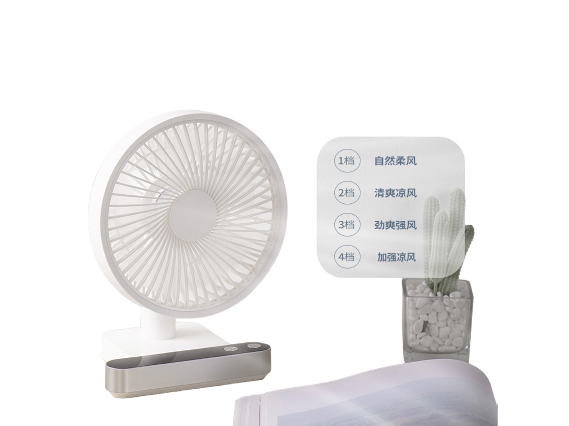 Laxiscreed Ventilador De Mesa Portátil Com Display Digital E Usb Para Escritório, Casa Ou Gabinete, Silêncio E Praticidade