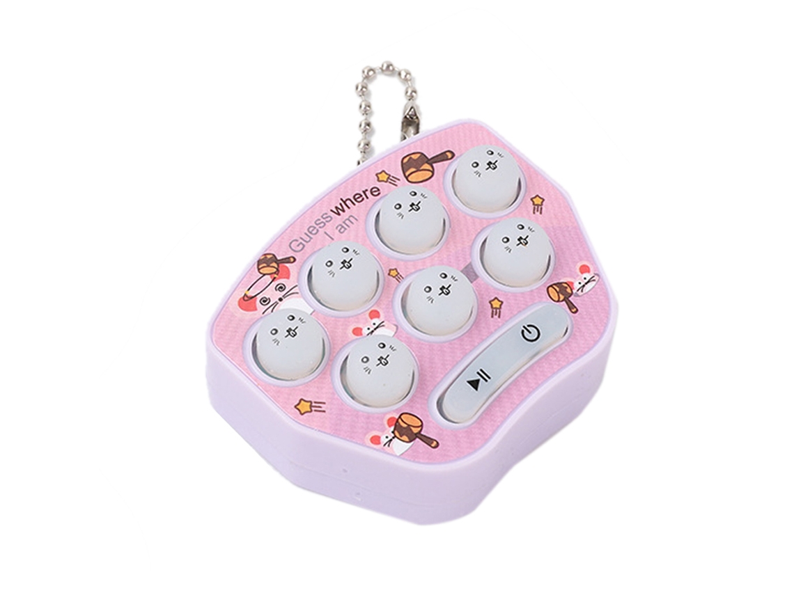 Mali chaveiro Brinquedo Hamster Button Jogo de Memória Mini Eletrônico Roxo