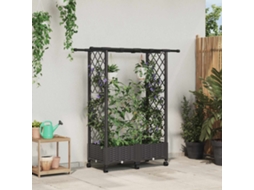 Vidaxl Cama Elevada Com Treliça E Telhado Castanho 122,5 X 40 X 127 Cm
