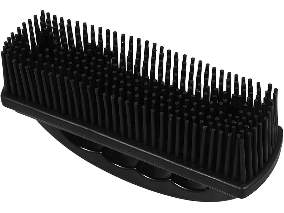 Escova De Silicone Nuobesty, Design Ergonômico, Preta, Para Limpeza De Pelos Animais Estimação E Fácil Usar Em Carpetes