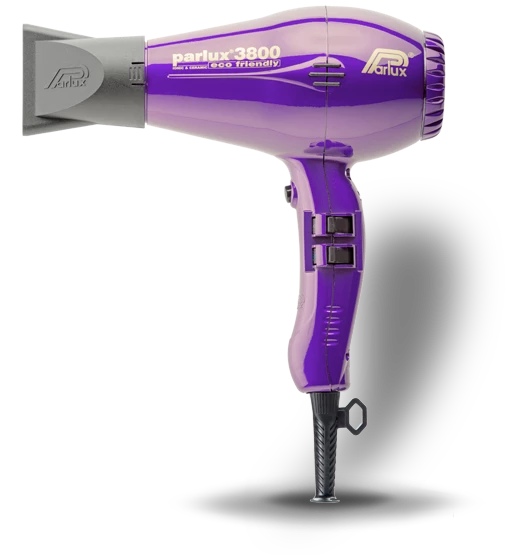 Secador de Cabelo ECELEN Parlux3800 Roxo Profissional com Íon Cerâmica Secador de Cabelo Ecológico 1600 W 3 Níveis de Temperatura