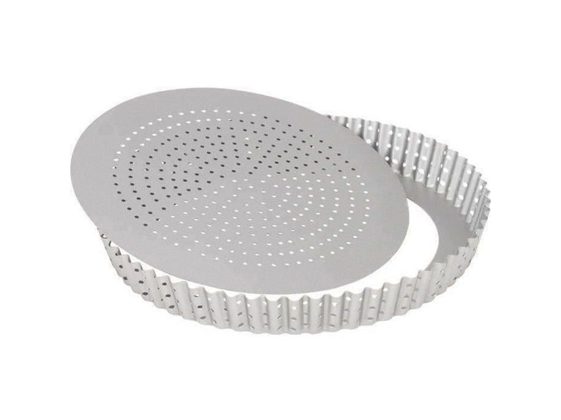 Forma Para Tortas Antiaderente Perfurada Em Aço Patisse 24 Cm