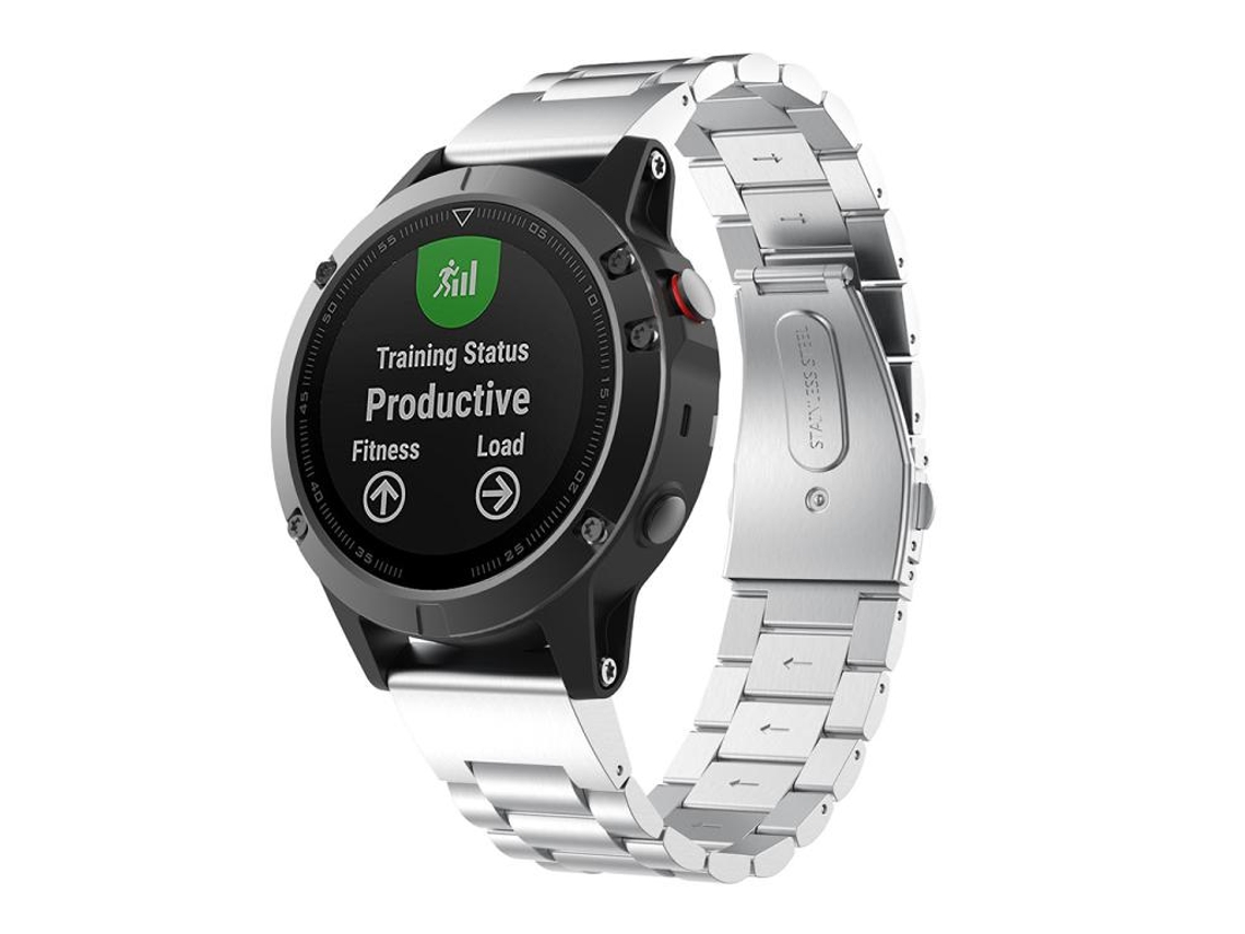 Bracelete para Garmin XIAOMOYU Fenix 8 / 7 / 6 / 5 Metal Liberação Rápida Três Contas Prata (22mm)