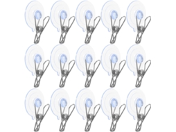 Healifty Conjunto De 30-clipes Ventosa Resistentes Em Aço Inoxidável Transparente Para Espelhos E Janelas, Design