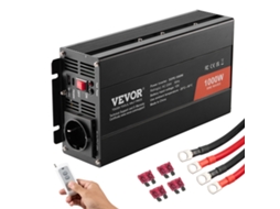 Inversor de Potência de Onda Senoidal Pura VEVOR 1000W Dc12V para Ac230V Controle Remoto Ce Fcc