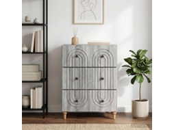 Vidaxl Gabinete De Gavetas Sonoma Cinzento 66 X 34,5 X 90 Cm