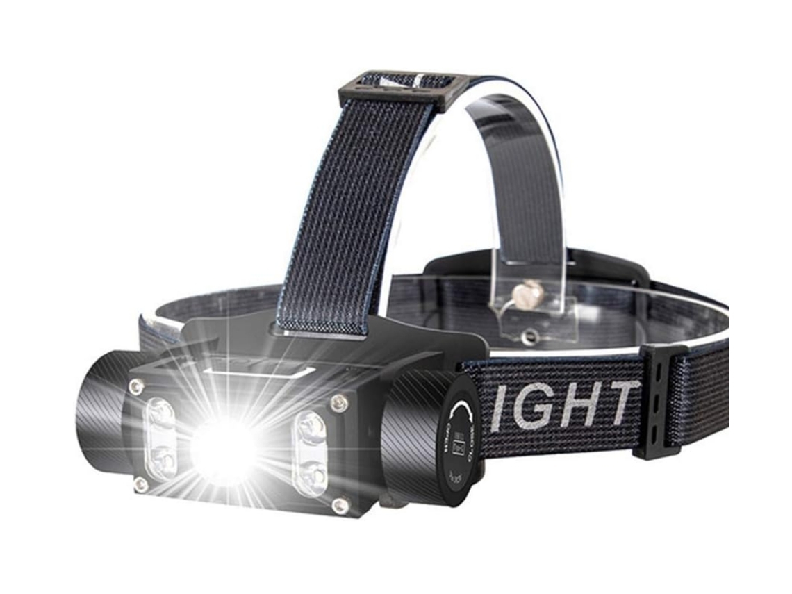 Farol BISBISOUS B50 Usb Recarregável Led Luz Compatível com Vários Tipos de Bateria À Prova D'Água Preto VIGA EUROPE