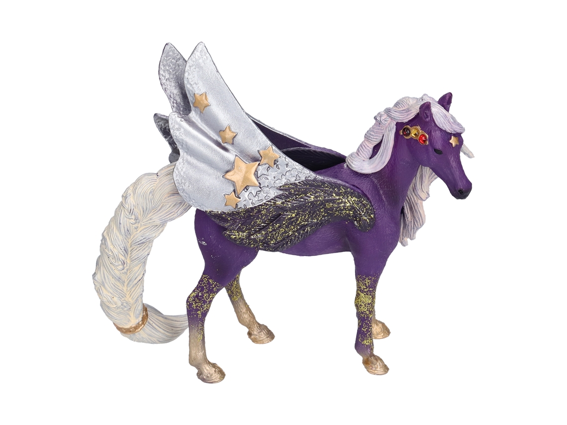 Primerox brinquedo de Figurina de Cavalo Pégaso Decorado Modelo Silmulation Animal Selvagem Roxo