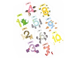 Conjunto De 10 Adesivos De Parede Hexagonais Educativos Para Crianças.