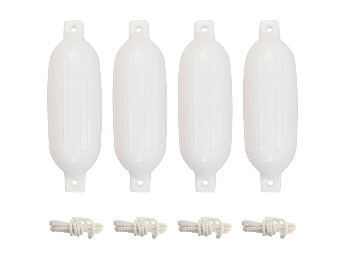 Vidaxl Para-choques Para Barco 4 Pcs Ø 16x58 Cm Pvc Branco