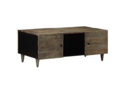 Coffee Table, Coffee Tables Vidaxl Cinzeto Madeira De Mangueira