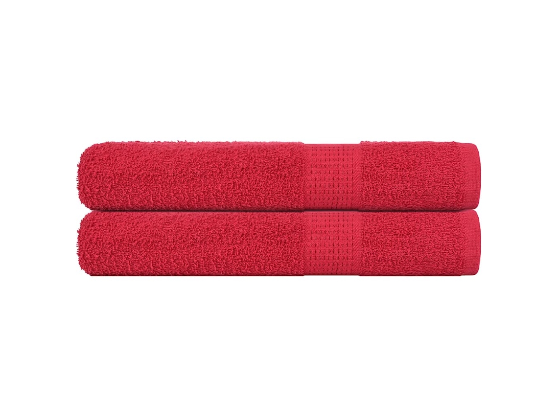 Vidaxl Toalhas Frogn 2 Pcs 100x200 Cm 360 G/m² Vermelho