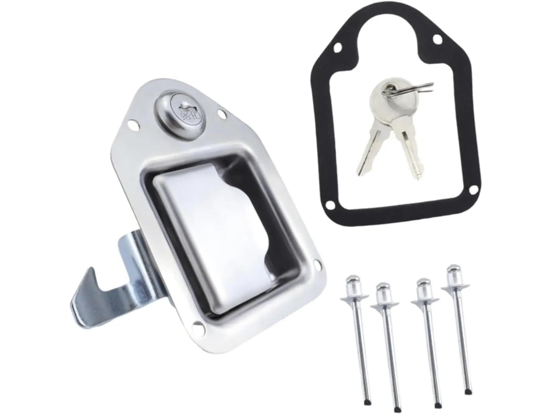 Conjunto De 3 Peças Fechaduras Genéricas Para Caixa Ferramentas Caminhão Com 2 Chaves, Compatíveis Com Trailers, Utvs E