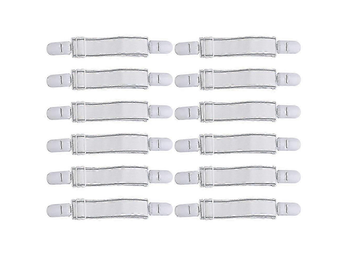 Lurelia Tensores Para Lençol Branco 12 Peças Elástico Resistente Seguro Edredom Colcha Colchão Plástico