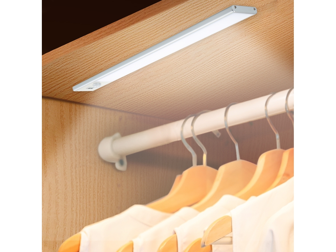 Rebe-lâmpada De Gabinete Com 64 Leds, Sensor Pir E Modo Manual, Base Magnética, Carga Type-c, 2200mah, 2 Modos De Iluminação Reguláveis
