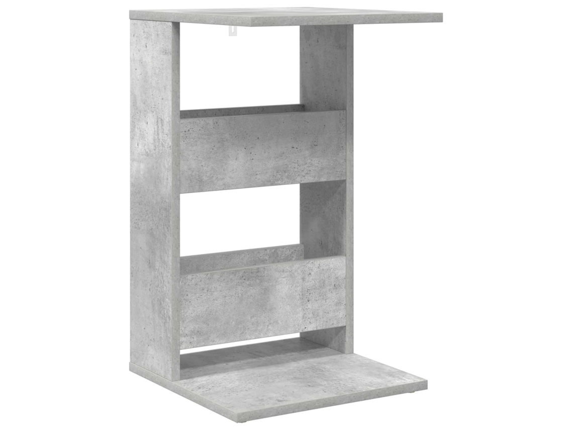 Mesa Lateral Cinzento MAISON EXCLUSIVE em Madeira Processada 40x35x60,5 cm