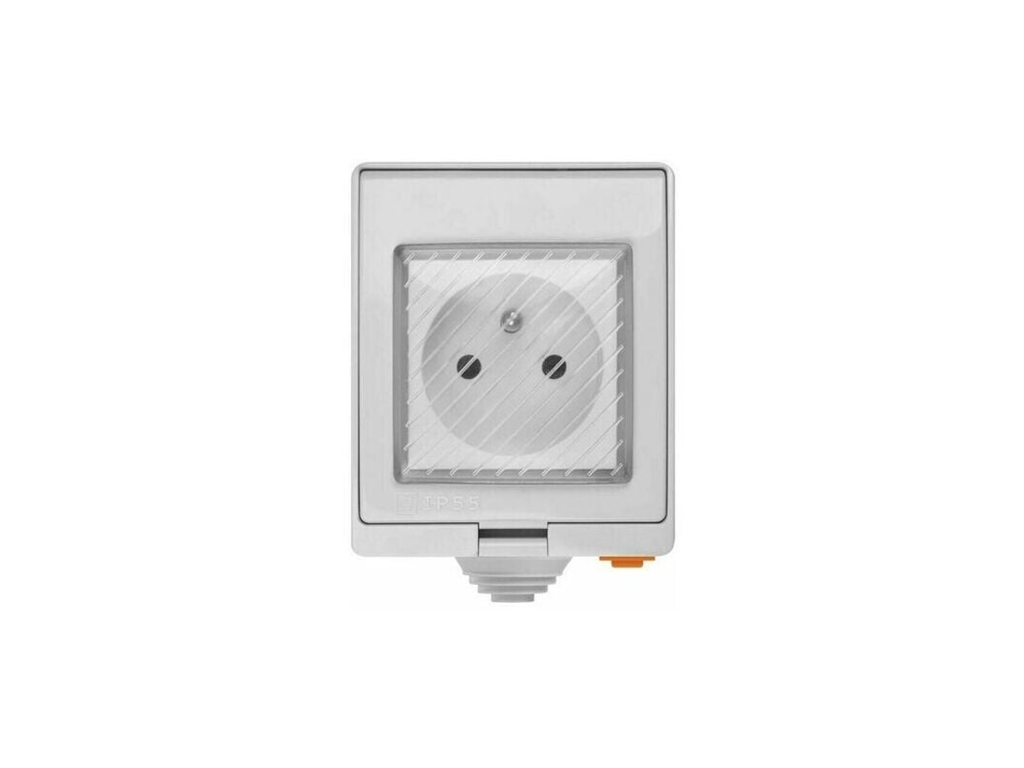 Tomada Inteligente Externa S55 Tpe, Fr 16a, À Prova D'água Ip55, Conectada por Wi, Fi, Compatível com Android e Ios, Controle Remoto BRILVIBERA