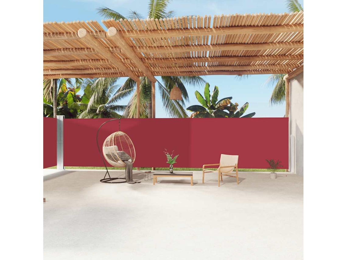 Vidaxl Toldo Lateral Retrátil 180x1200 Cm Vermelho