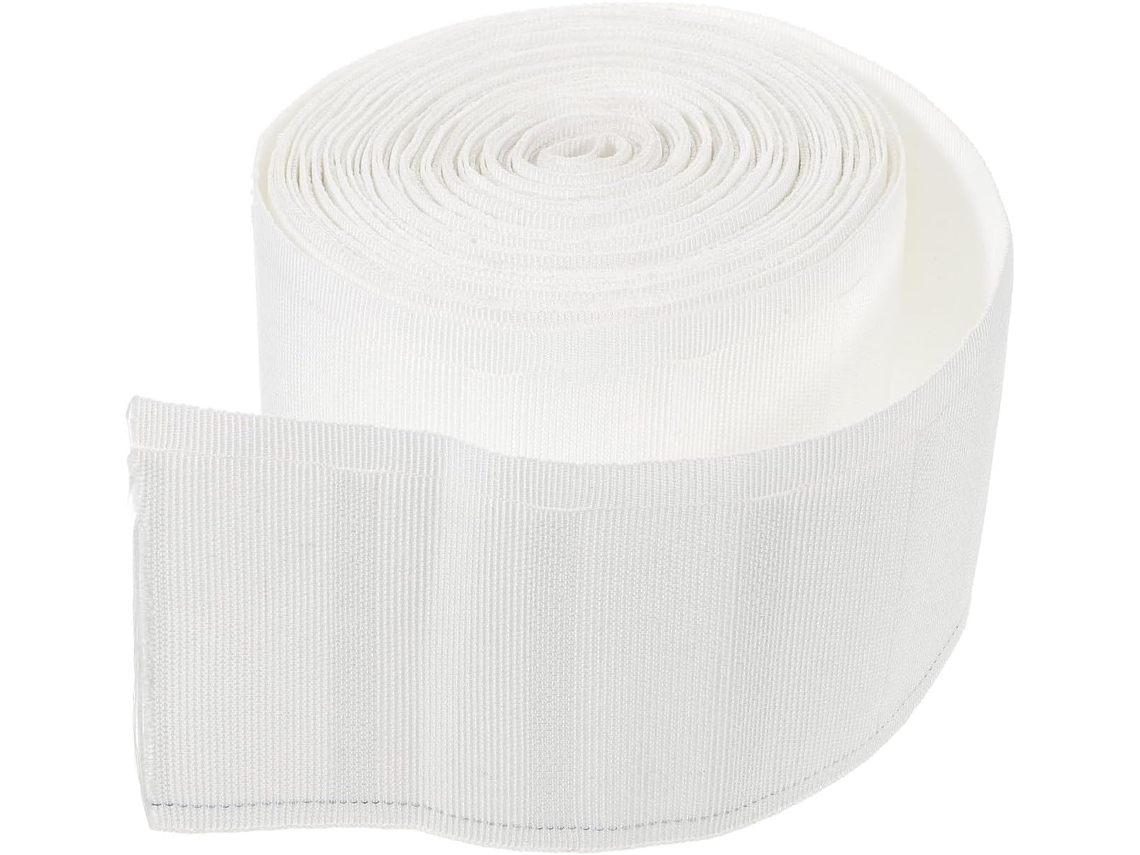 Fita Grossa De Algodão Branco Para Cortina, Ideal Para A Parte Superior Da Cortina | Faixa Plissada Larga