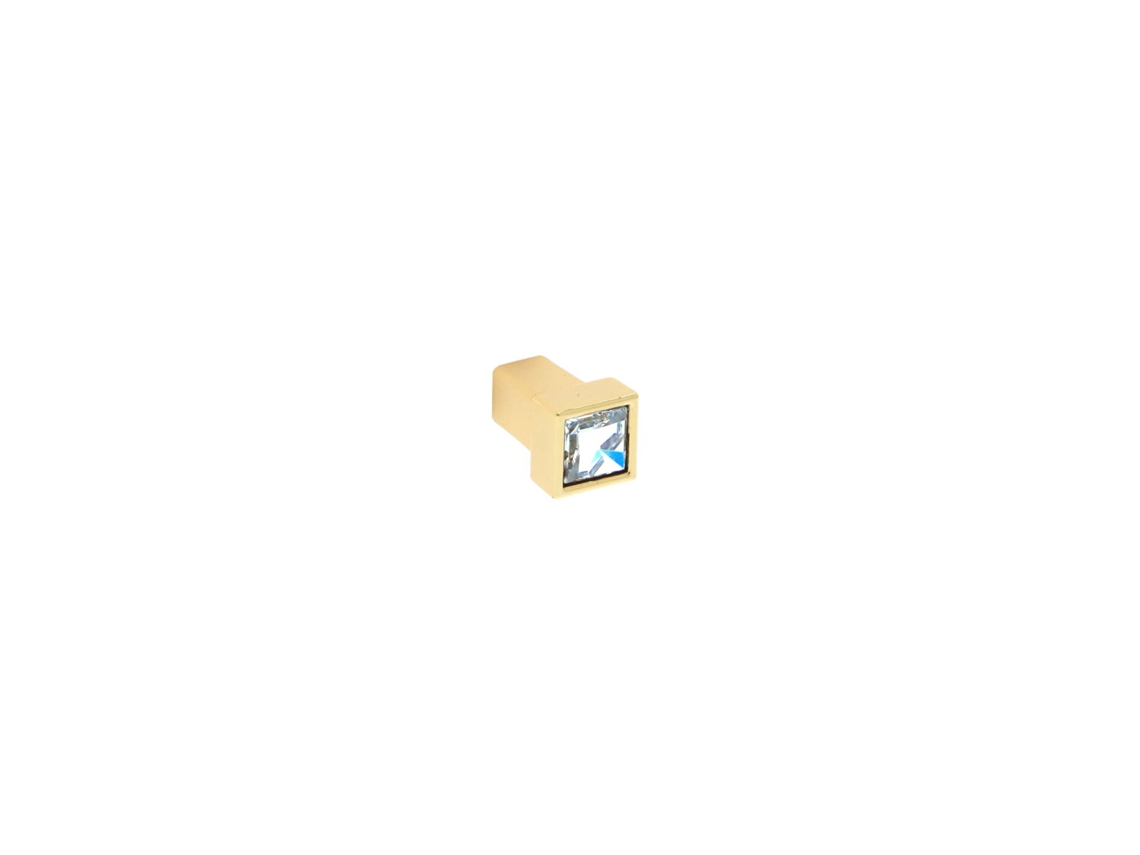 Conjunto de 25 Puxadores para Móveis em Zamac e Cristal com diâmetro 13mm X 21 Banhados a Ouro HARDWAREXCHANGE