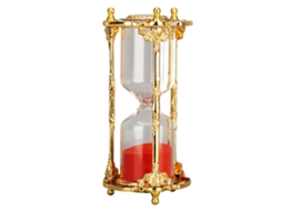 Areia Relógio 15 Minutos Metal Mesa Decoração Vermelho