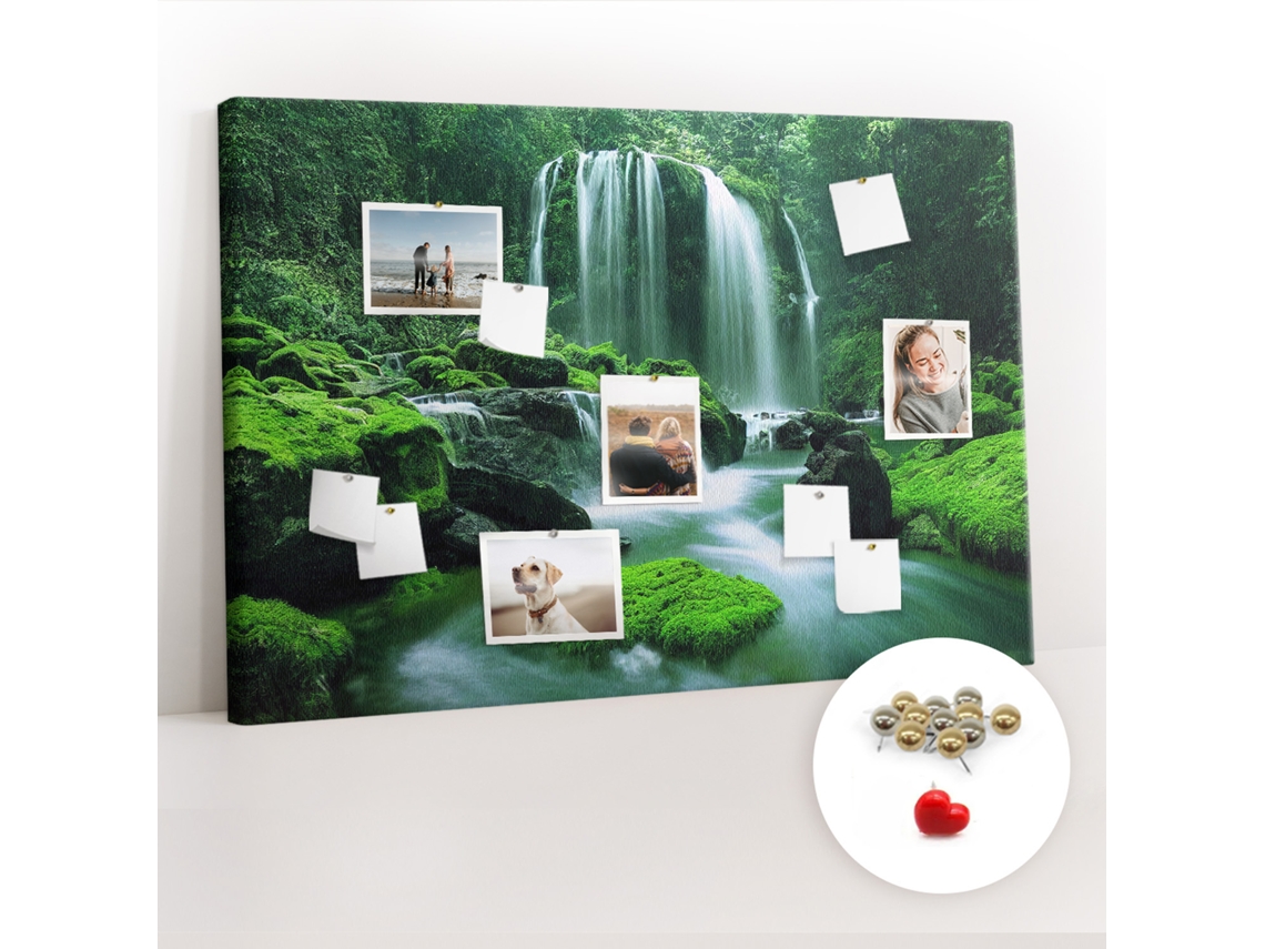 Lousa De Cortiça Cascata Entre Musgo Para O Escritório Espelharte (120x80 Cm)
