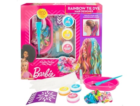 Barbie Kit tintura cabelo mechas multicoloridas c/acessórios CRA-Z-ART
