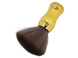 Pincel Para Barbear Duster De Cuello Suave Nylon Cepillo Para Limpiar Cabelo Rosto Pescoço Ouro