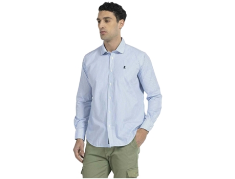 Camisa de Homem PULPO Poplin Navio Azul (S)