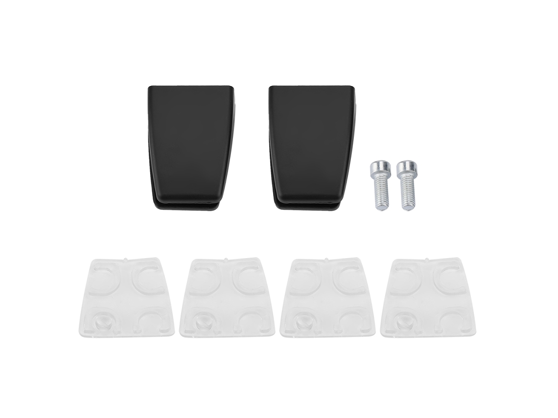 Laxiscreed Grampos De Vidro Em Alumínio, Conjunto De 2 Peças Com Cabeça Redonda Preta, Ideal Para Fixação