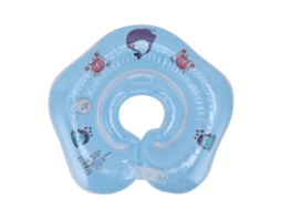 Primerox flutuador Cervical Inflável para Bebê 0 18 Meses Pvc Ecológico Brincadeira Piscina Azul
