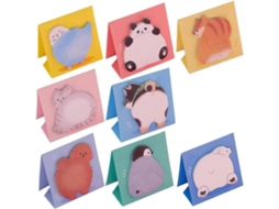 Blocos De Notas Adesivas, 8 Unidades, 240 Folhas, Estampa Animal, Para Escola