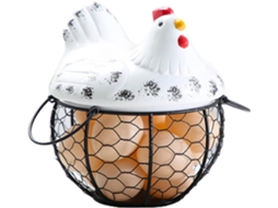 Cesto Ornamental/fruteiro De Cerâmica Em Formato De Ovo, Ideal Para Armazenar Frutas De Forma Duradoura.