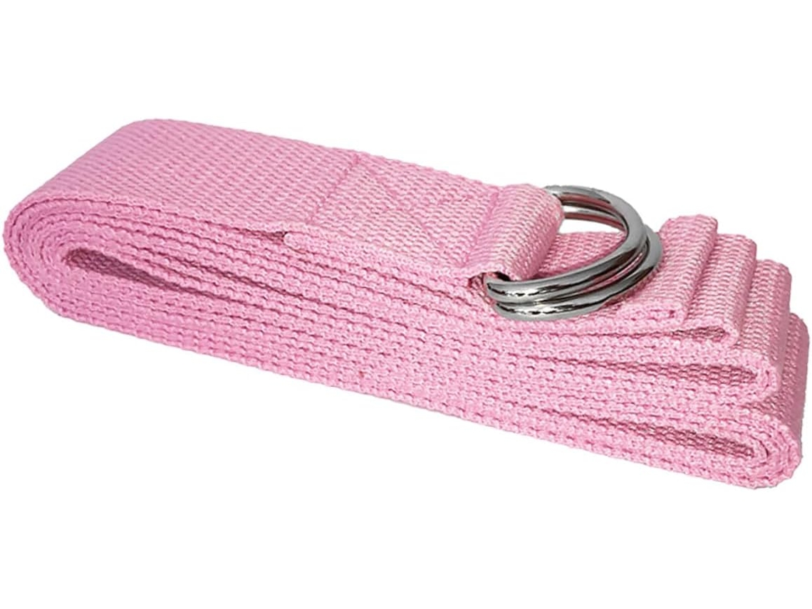 Faixa Elástica De Resistência E Tração Abaodam Yoga Rosa 183x3, 8cm Para Treinamento Força, Exercícios Quadril