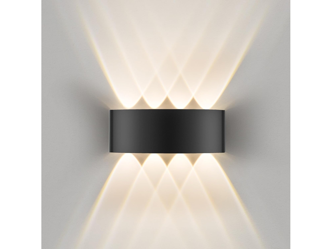 Lâmpada de parede LED IP65 de 8W, 3000K, alumínio, para interior e exterior ZYBLSSBB