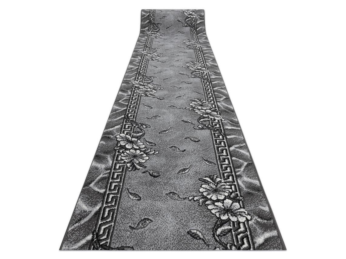 Passadeira Bcf Morad Trio Flores, Folhas Cinzento 80 cm