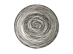 Prato Fundo Riscas Porcelana Preto Branco 6 Unidades 20 X 4 7 X 20 Cm VESSIA