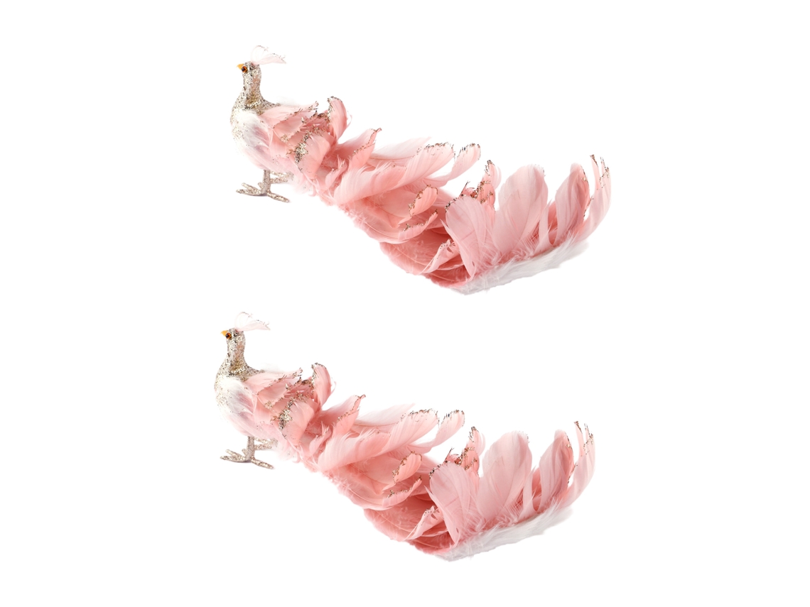 Pluma Artificial Cor Rosa Com Imagem E Ordem