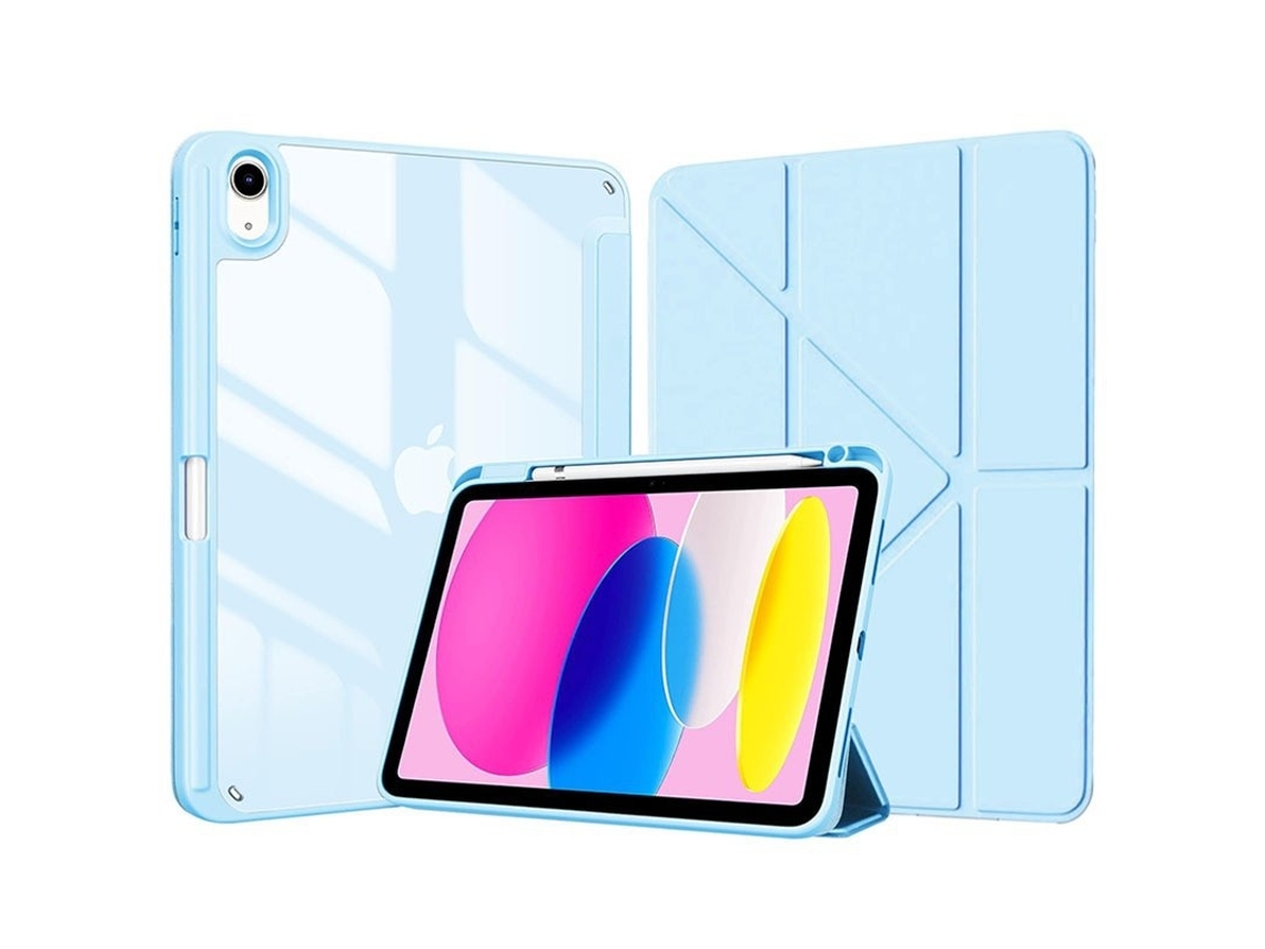 Elysve Capa Para Tablet 11 Polegadas, 10,9 Polegadas, Com Suporte Em Formato Y Azul Celeste (a16)