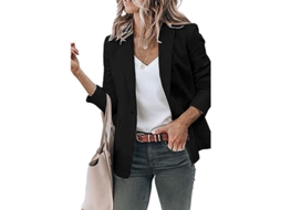 2026 blazer Casual Feminino com Lapela Ajuste Slim Abrigo para Escritório e Negócios Outono Primavera
