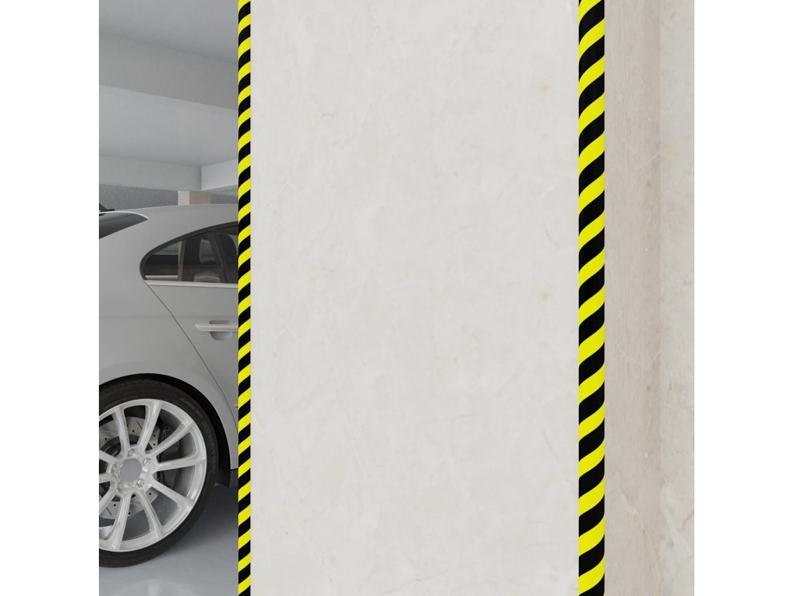 Vidaxl Protetores De Canto 2 Pcs 4x3x100 Cm Pu Amarelo E Preto