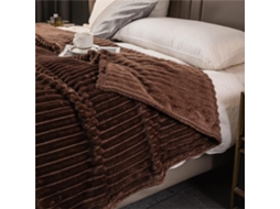 Manta de Flanela Macia Fansu Cor Sólida Quente e Grossa Ideal para Cama Sofá em Todas as Estações 127x152cm, M