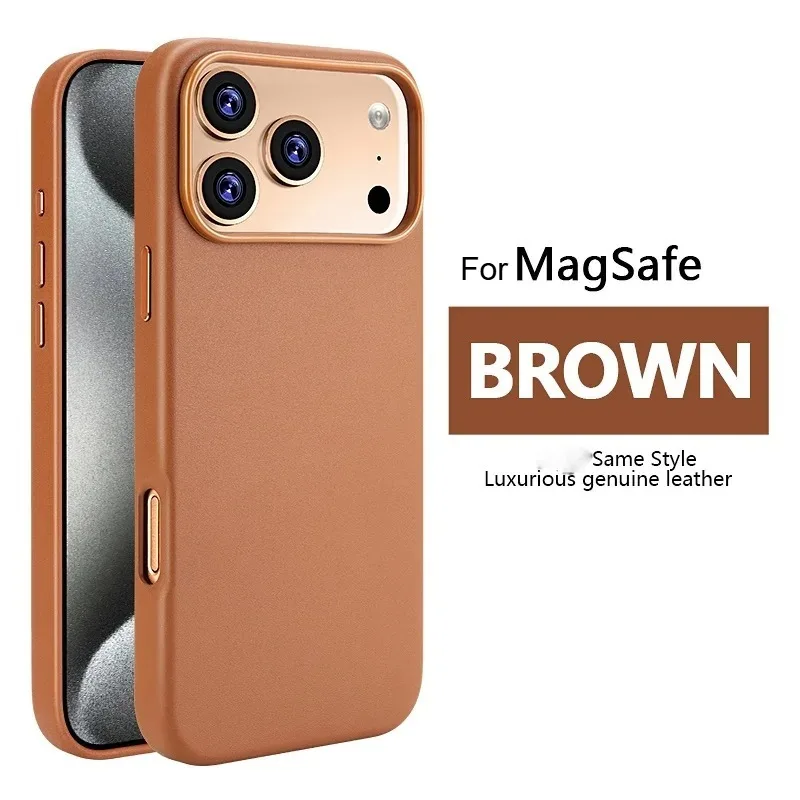(marrom, Iphone 16 Pro Max) Capa Premium Ultrafina Estilo Executivo, Compatível Com Magsafe, Resistente A Impactos