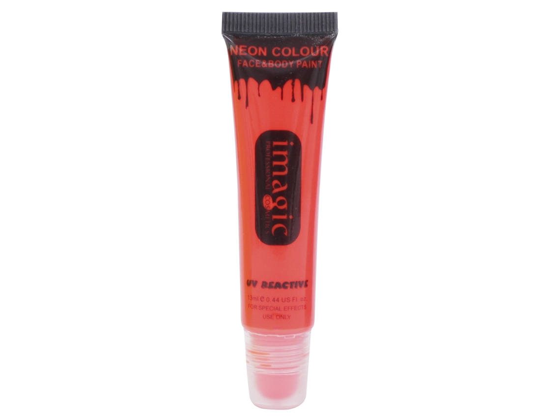 Pintura Corporal E Facial Fluorescente De Longa Duração Imagic Party Laranja