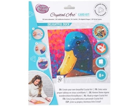 Kit De Pintura De Diamante Arte Em Cristal Cartão De Pato 18 X 18 Cm Para Crianças Mistos Crystal Art