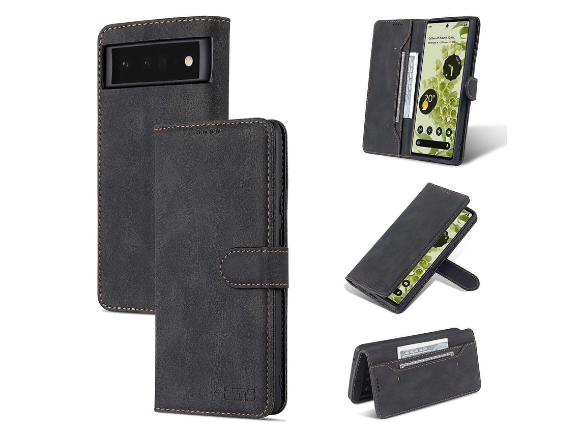 Capa De Couro Flip Horizontal Para Google Pixel 6 Azns Dream De Segunda Geração