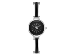 Relógio de Pulso Feminino Casual de Quartzo com Pulseira de Liga Prata Preto