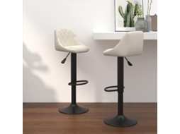 Vidaxl Bancos De Bar 2 Pcs Veludo Creme